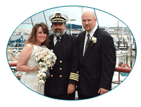 Captain Larry performing wedding ceremony